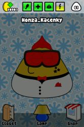 Picture of Pou being in beddy-byes.